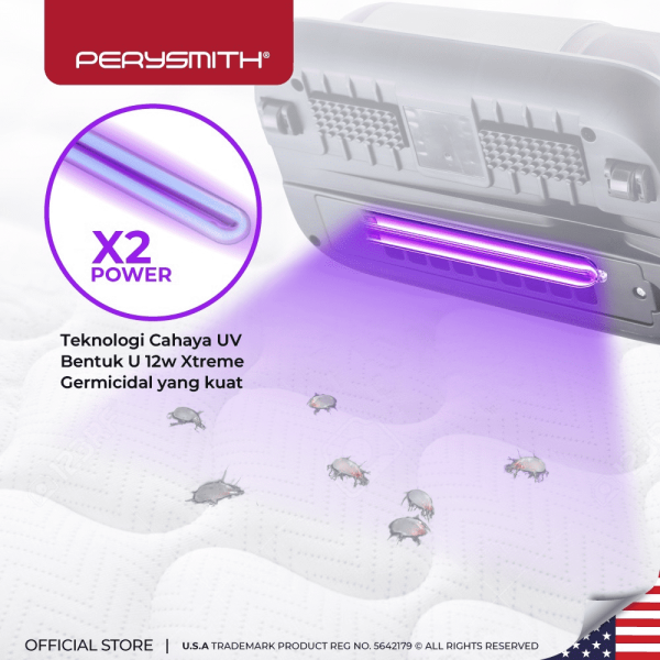 PerySmith V20 Electric Cordless UV Dust Mite Vacuum Cleaner Dust Bed Sofa Instrument - Image 4