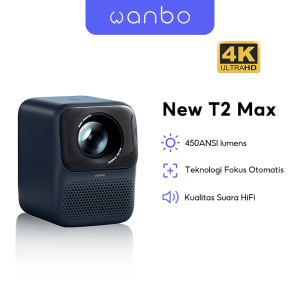 Wanbo New T2 Max Projector 450 ANSI Lumens 1080P Decode 4K 1+16G