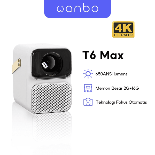 Wanbo T6 Max Smart Projector 4k Full Hd 650 ANSI Lumen 1080p