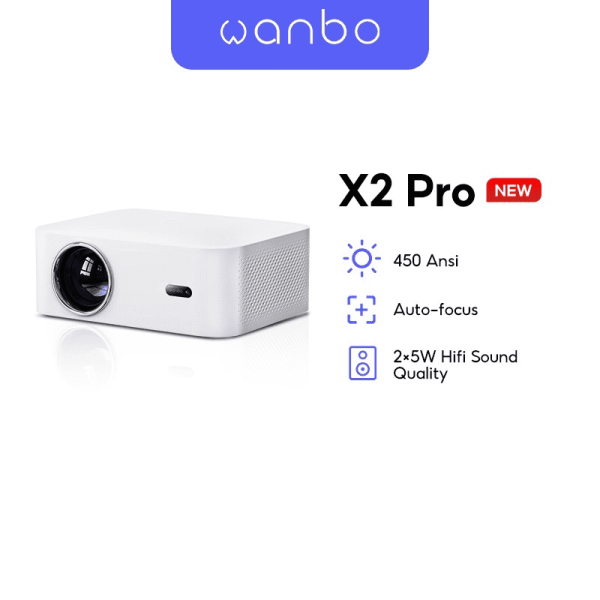 Wanbo X2 Pro projector Portable 5W*2 HiFi Sound Quality 450 ANSI Lumens Smart Projector