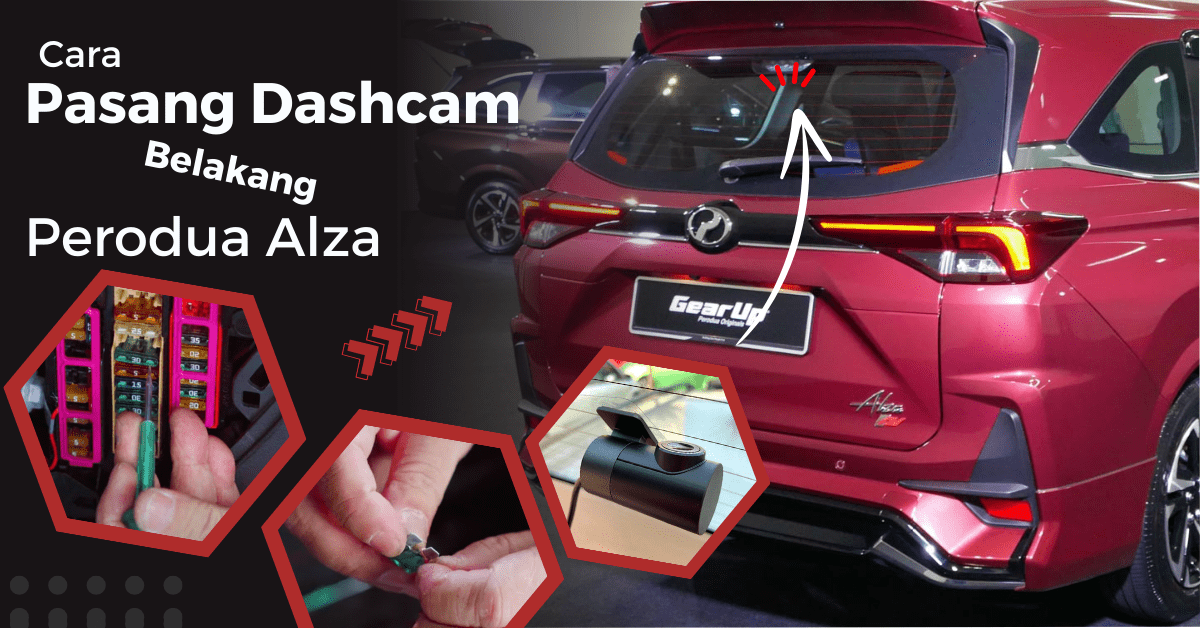 cara pasang dashcam belakang alza