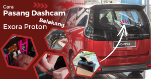 cara pasang dashcam belakang exora