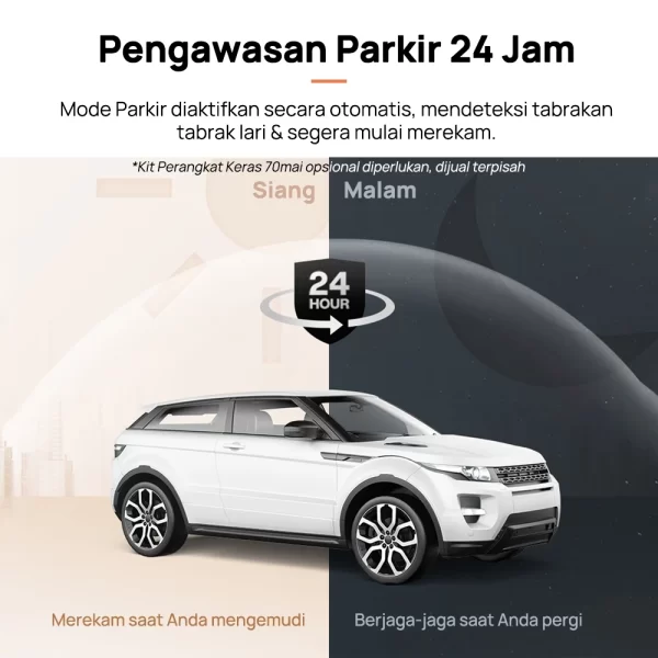 Dashcam 70mai M310 2K QHD Pengawasan Parkir 24 Jam Voice Control FOV 130° - Image 8