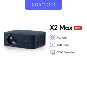 Wanbo X2 Max Protektor 450 ANSI Lumens 5W*2 Speakers 1080P Auto-focus Wanbo Portable Projector