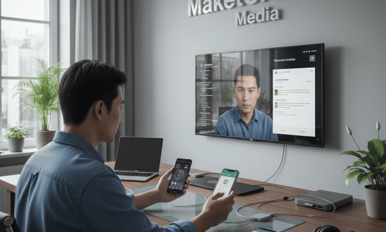 how to connect android tv with mobile screen mirroring